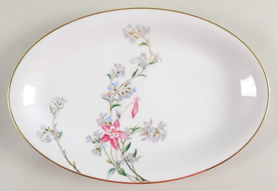 Verna (Gold Trim) 12" Oval Serving Platter by Noritake-1