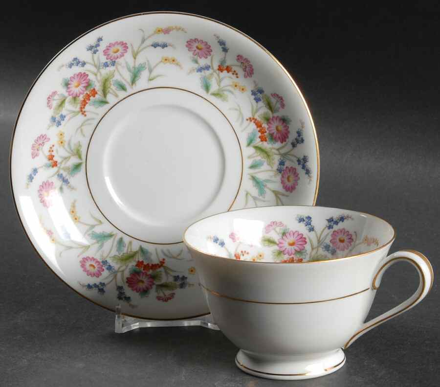 Veronica Footed Cup & Saucer Set by Noritake-1