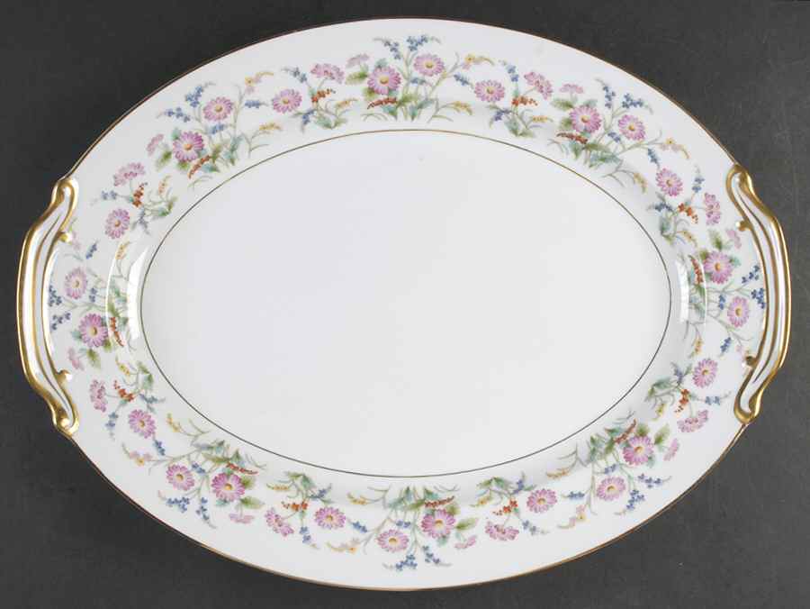 Veronica 16" Oval Serving Platter by Noritake-1