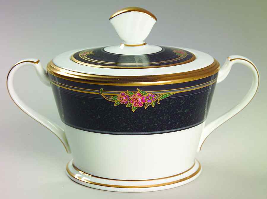 Venetian Rose Sugar Bowl & Lid by Noritake-1