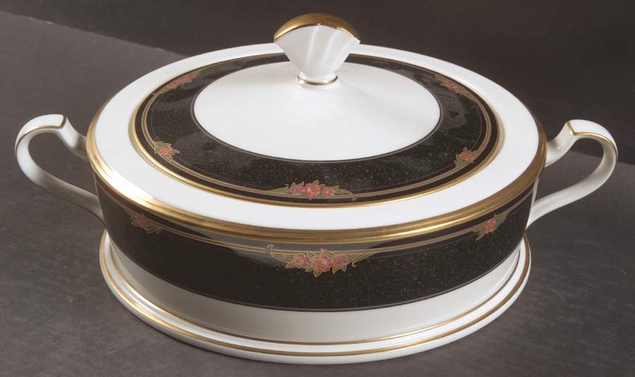 Venetian Rose Round Covered Vegetable by Noritake-1