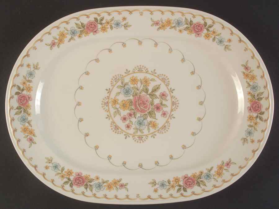 Verse 13" Oval Serving Platter by Noritake-1