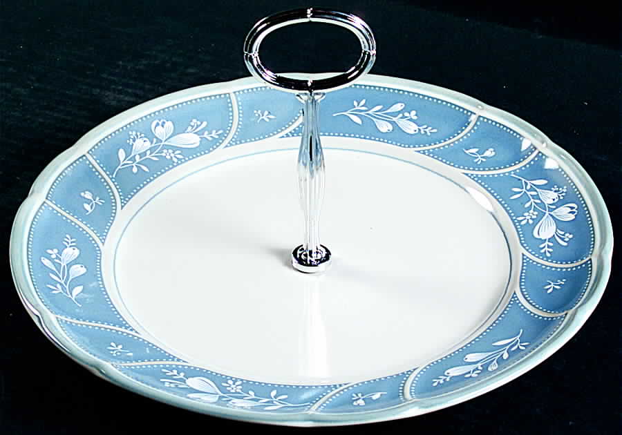 Victory Blue Round Serving Plate with Center Handle (Dp) Hc by Noritake-1