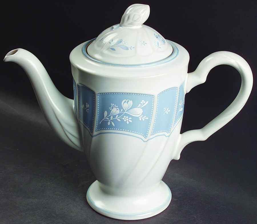 Victory Blue Tea/Coffee Pot & Lid by Noritake-1