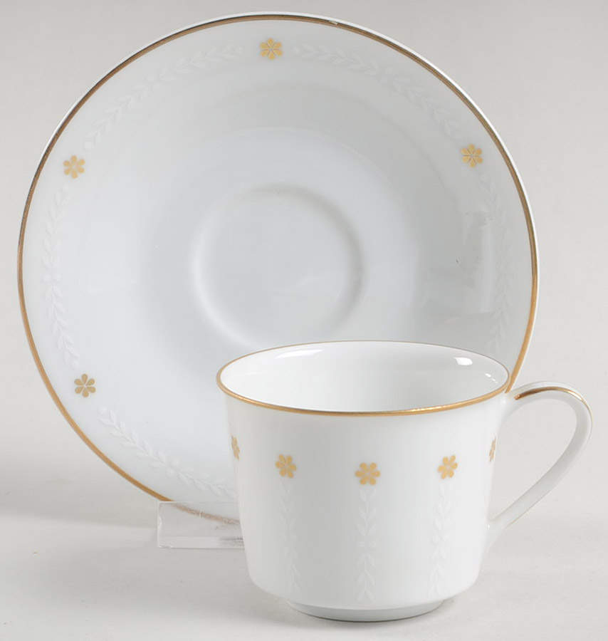 Victoria Flat Demitasse Cup & Saucer Set by Noritake-1