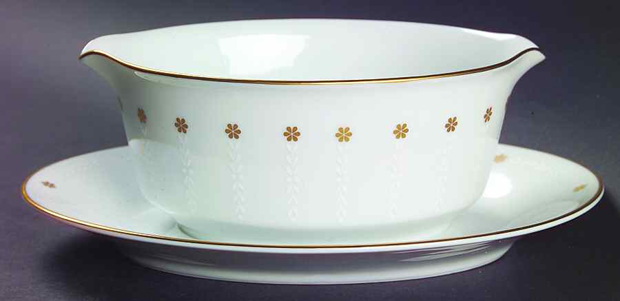 Victoria Gravy Boat with Attached Underplate by Noritake-1