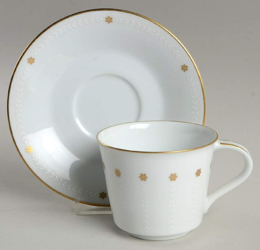 Victoria Flat Cup & Saucer Set by Noritake-1