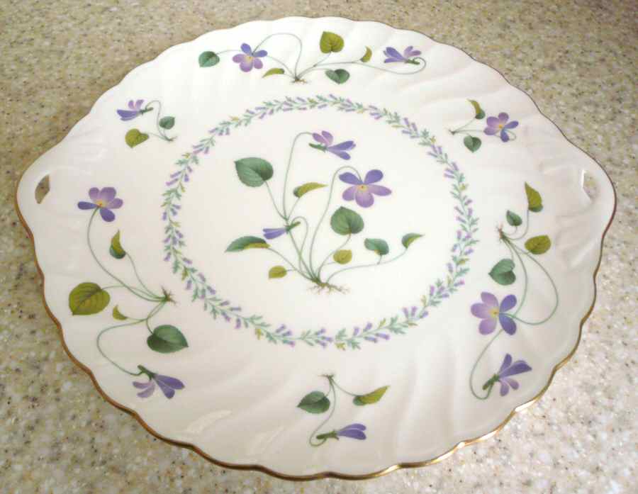 Violet Dream Handled Cake Plate by Noritake-1