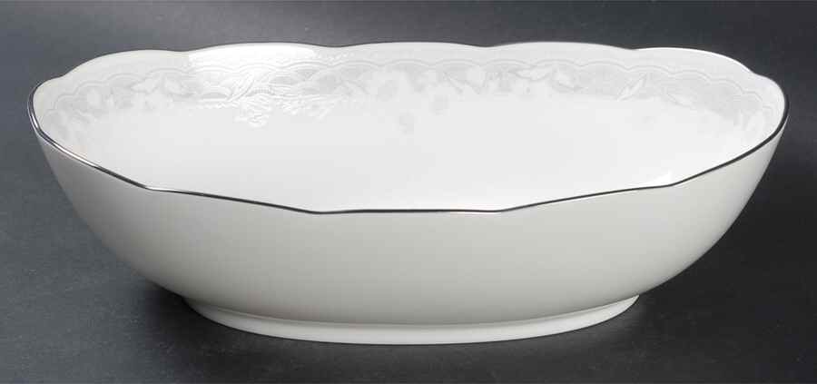 Victorian Lace 9" Oval Vegetable Bowl by Noritake-1