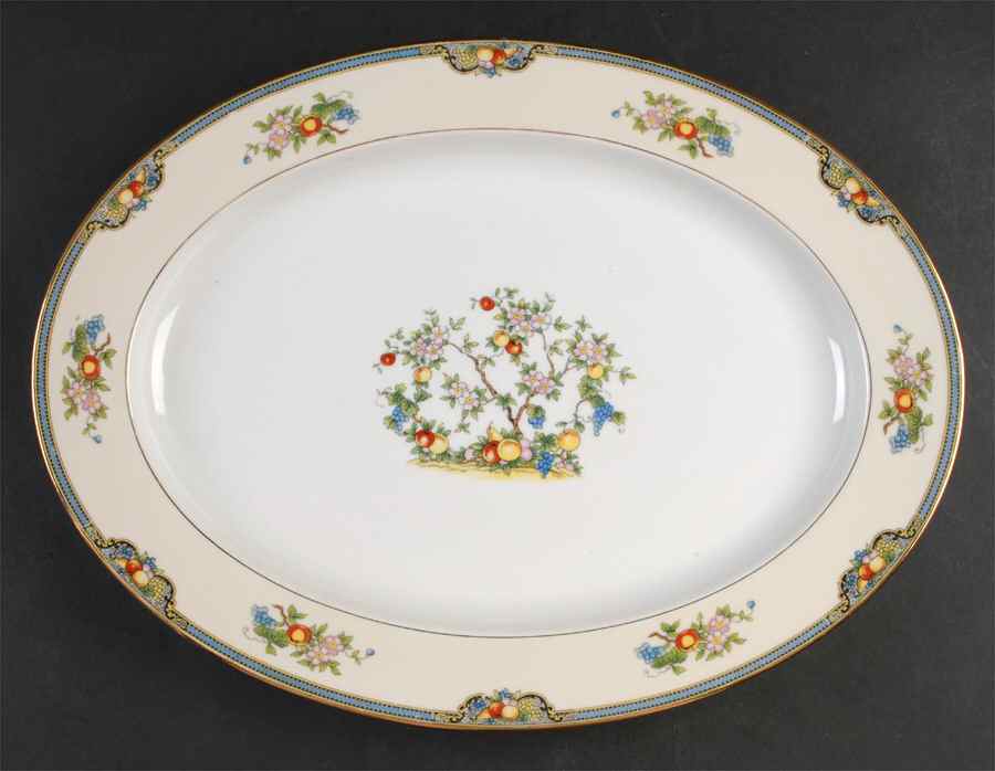 Vintonia 16" Oval Serving Platter by Noritake-1