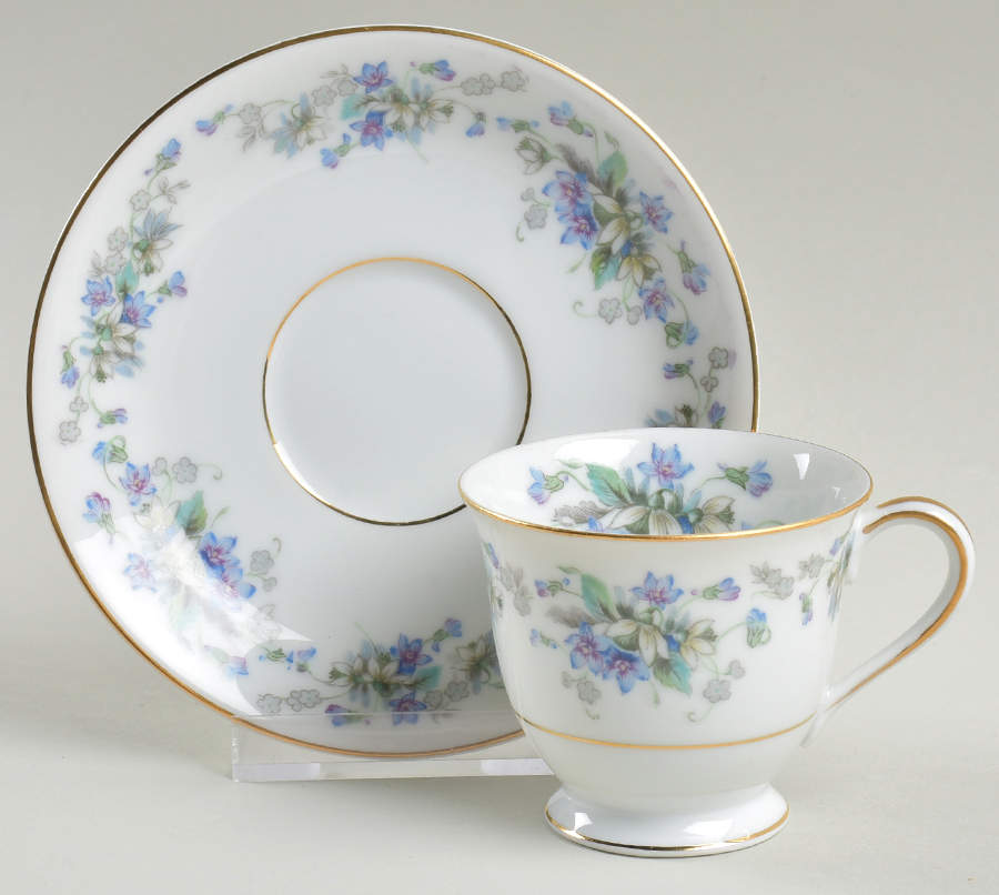 Violette Footed Demitasse Cup & Saucer Set by Noritake-1