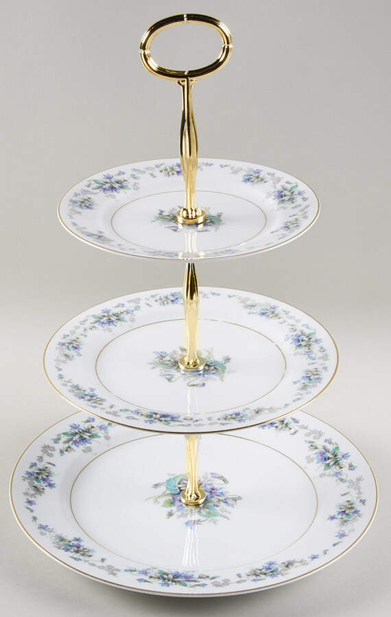 Violette 13 7/8"-14 1/4" 3-Tiered Serving Tray(DP,SP,BB) HC by Noritake-1
