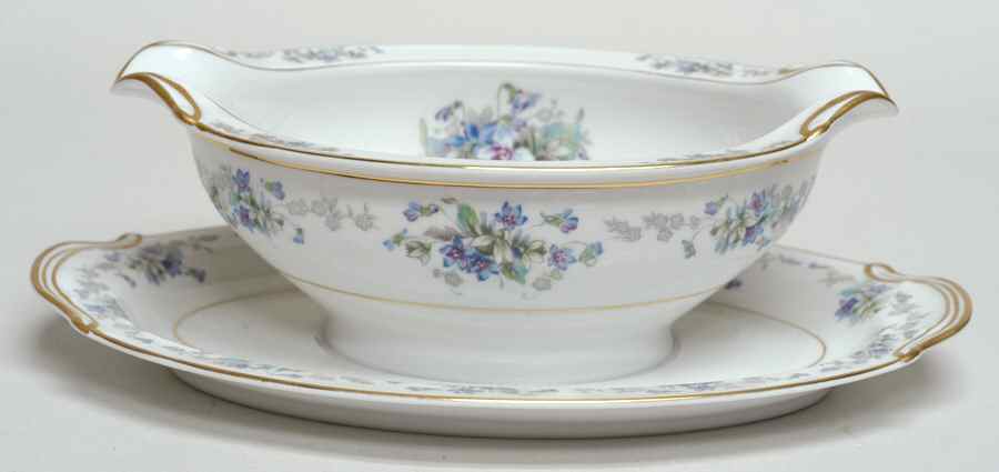 Violette Gravy Boat with Attached Underplate by Noritake-1