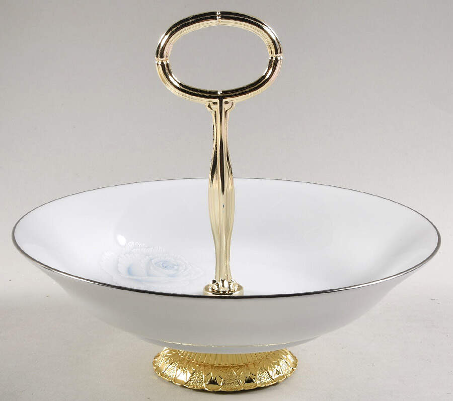 Virtue 6"-7" Handled Footed Nut Dish HC by Noritake-1