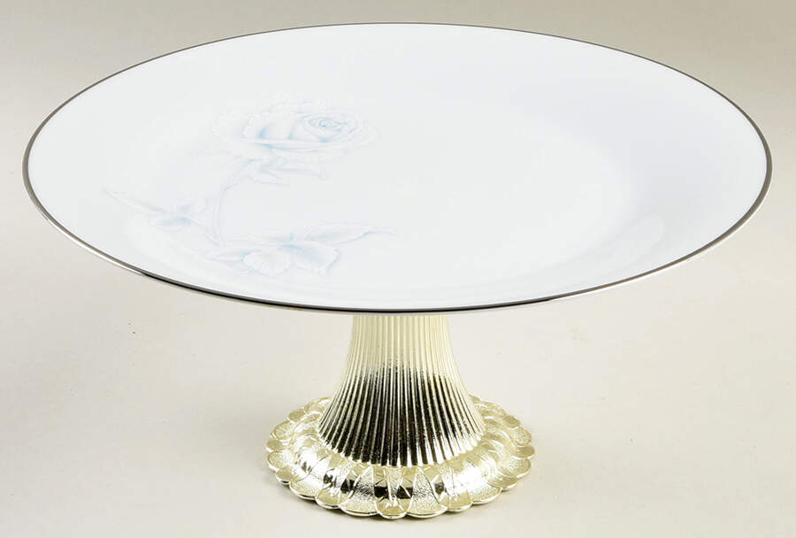 Virtue Cake Stand with 4"-5" Metal Pedestal  Hc by Noritake-1