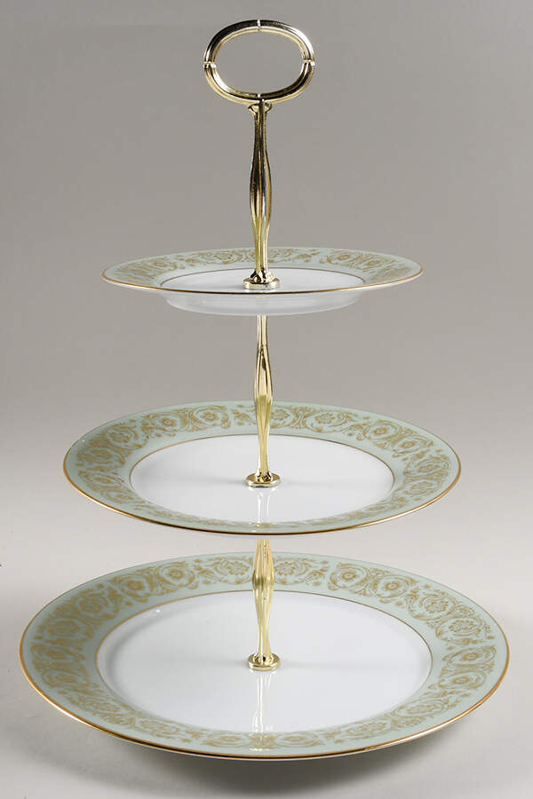 Viscount 13 7/8"-14 1/4" 3-Tiered Serving Tray(DP,SP,BB) HC by Noritake-1