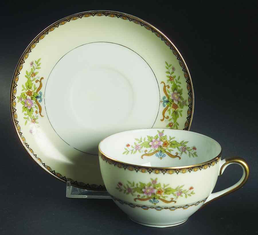 Visalia Flat Cup & Saucer Set by Noritake-1