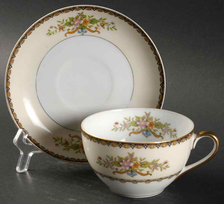 Visalia Flat Cup & Saucer Set by Noritake-1