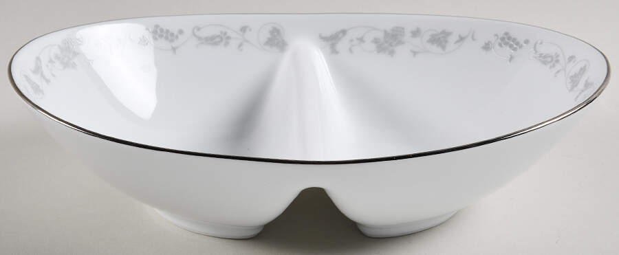 Vivian 10" Oval Divided Vegetable Bowl by Noritake-1
