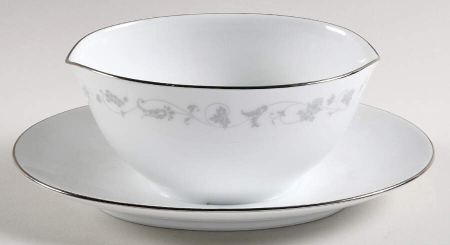 Vivian Gravy Boat with Attached Underplate by Noritake-1