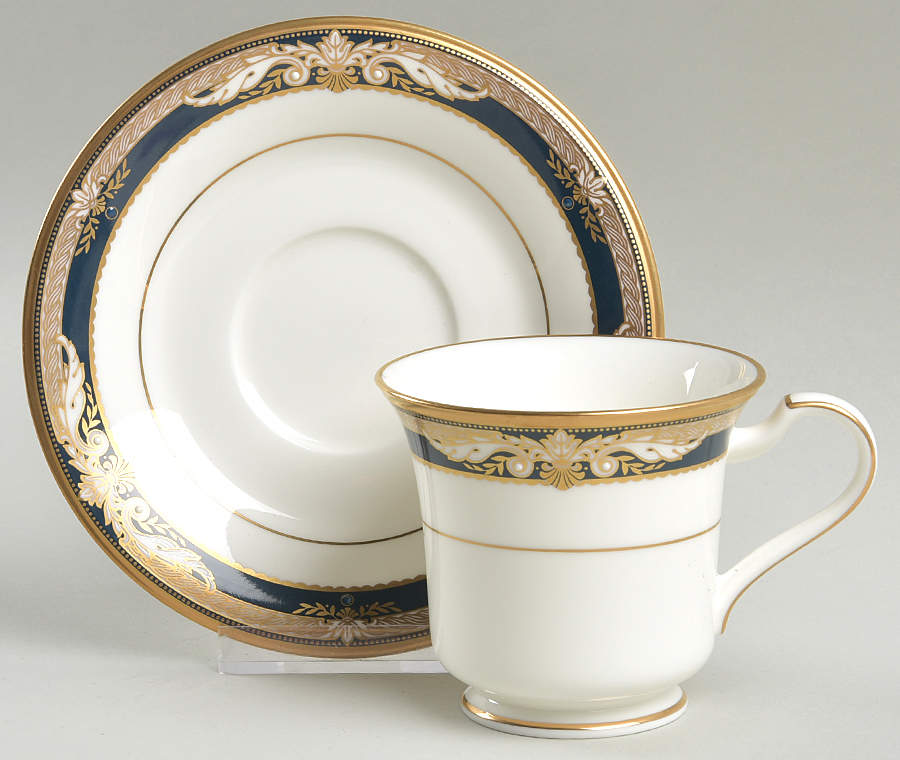 Voltaire Footed Cup & Saucer Set by Noritake-1