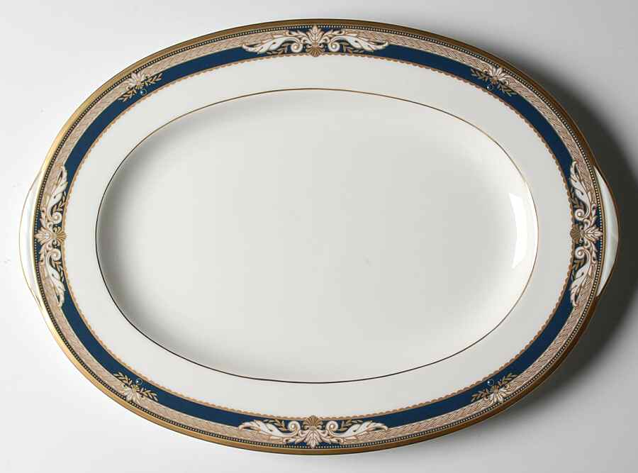 Voltaire 14" Oval Serving Platter by Noritake-1