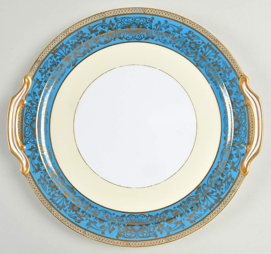 Vornay Blue Handled Cake Plate by Noritake-1