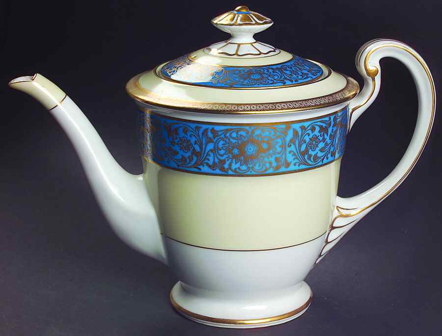 Vornay Blue Teapot & Lid by Noritake-1