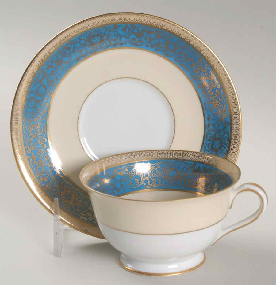 Vornay Blue Footed Cup & Saucer Set by Noritake-1