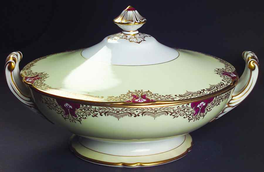 Vornay Red Round Covered Vegetable by Noritake-1