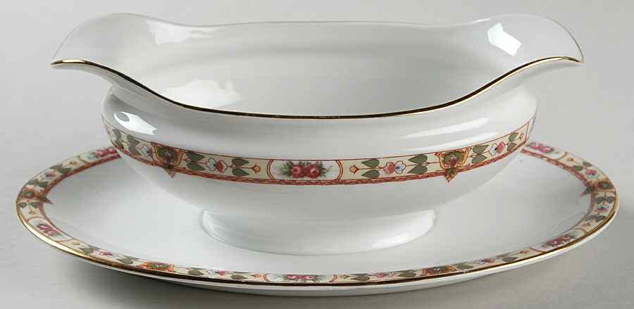 Wadleigh Gravy Boat with Attached Underplate by Noritake-1