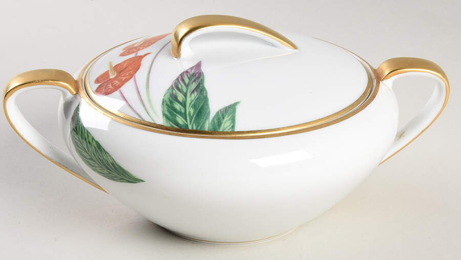 Waikiki (Gold Trim) Sugar Bowl & Lid by Noritake-1