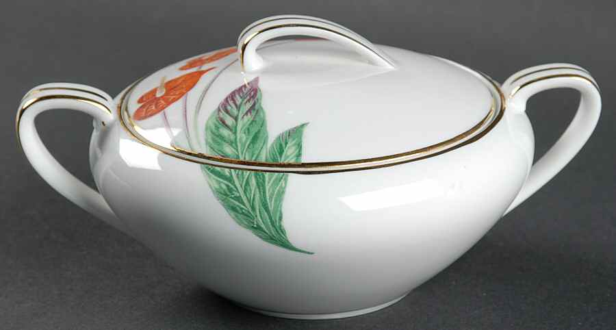 Waikiki (Gold Trim) Sugar Bowl & Lid by Noritake-1