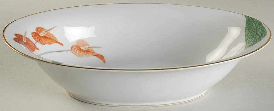 Waikiki (Gold Trim) 10" Oval Vegetable Bowl by Noritake-1