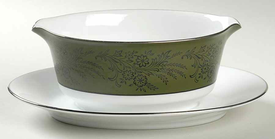 Walden Gravy Boat with Attached Underplate by Noritake-1