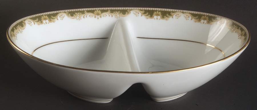 Warrington 10" Oval Divided Vegetable Bowl by Noritake-1