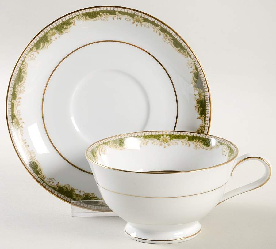 Warrington Footed Cup & Saucer Set by Noritake-1