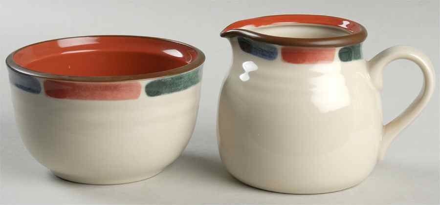 Warm Sands Creamer & Open Sugar Set by Noritake-1
