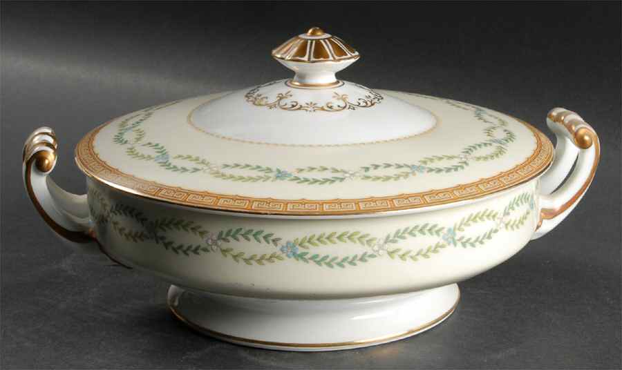 Watteau Round Covered Vegetable by Noritake-1