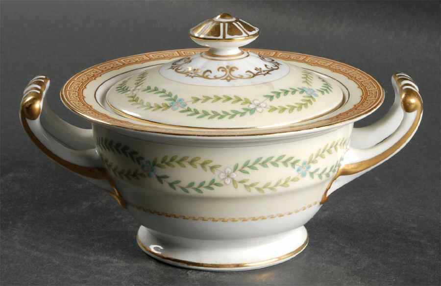 Watteau Sugar Bowl & Lid by Noritake-1