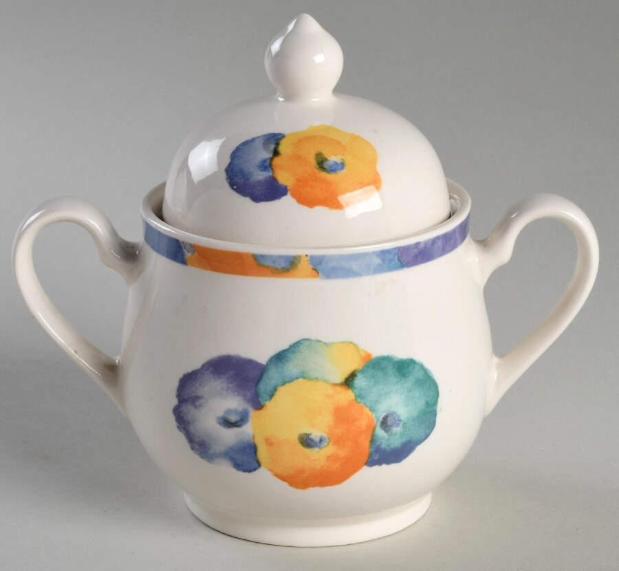 Watervale Sugar Bowl & Lid by Noritake-1