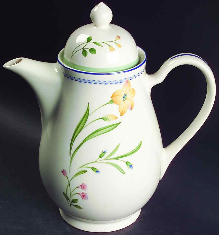 Watergreen Tea/Coffee Pot & Lid by Noritake-1