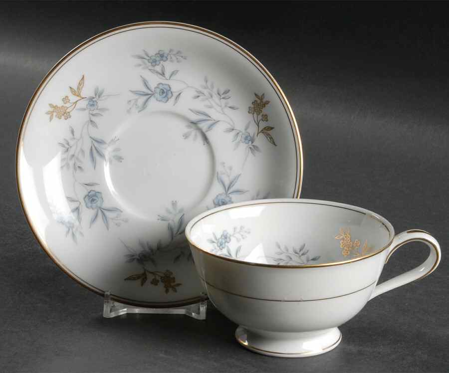 Waverly Footed Cup & Saucer Set by Noritake-1