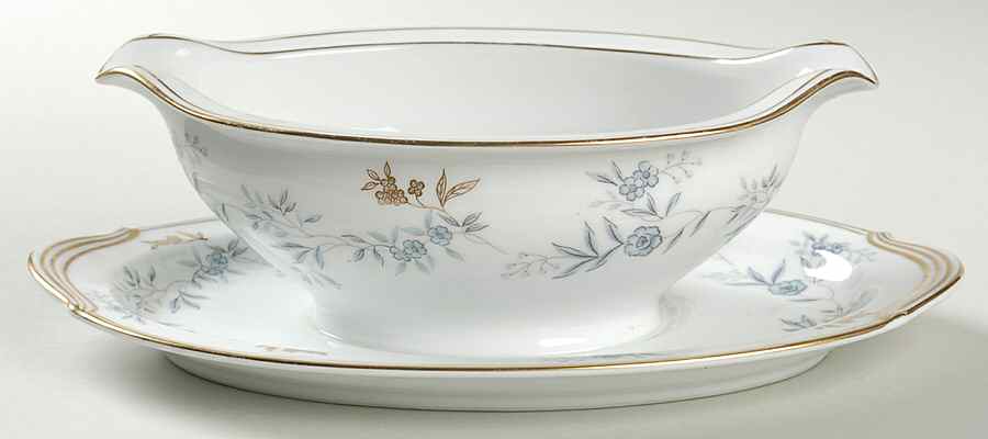 Waverly Gravy Boat with Attached Underplate by Noritake-1