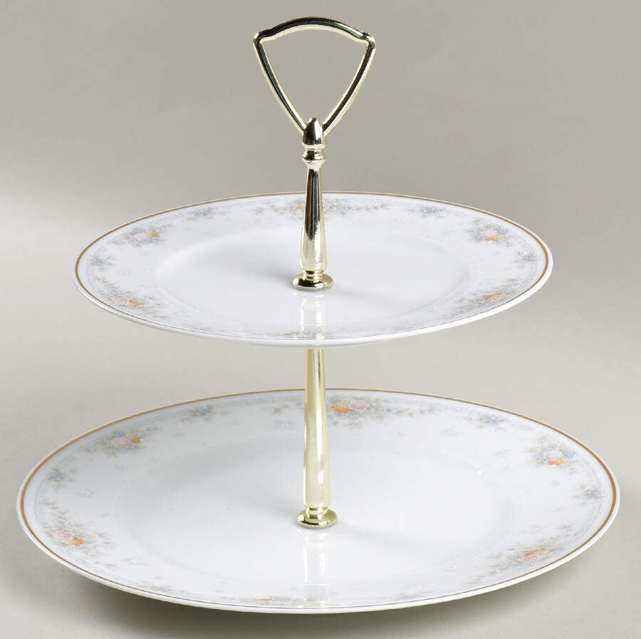 Waynesboro 2 Tiered Serving Tray (Dinner & Salad Plate) by Noritake-1