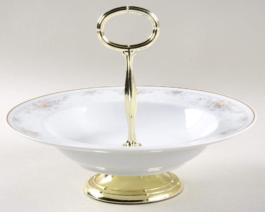 Waynesboro 6"-7" Handled Footed Nut Dish HC by Noritake-1