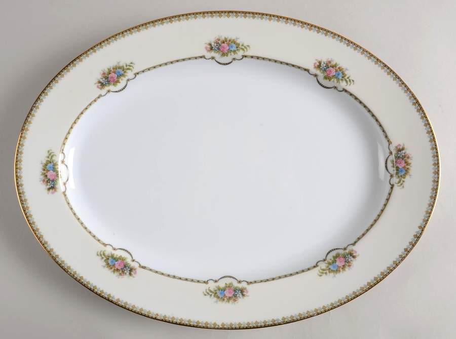 Wellsdale 16" Oval Serving Platter by Noritake-1