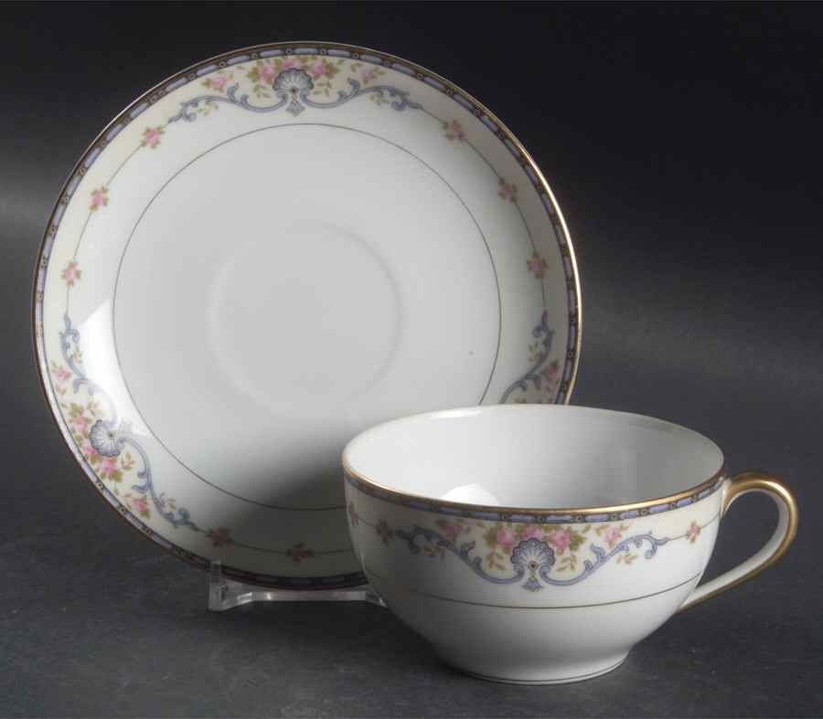 Wellesley Flat Cup & Saucer Set by Noritake-1