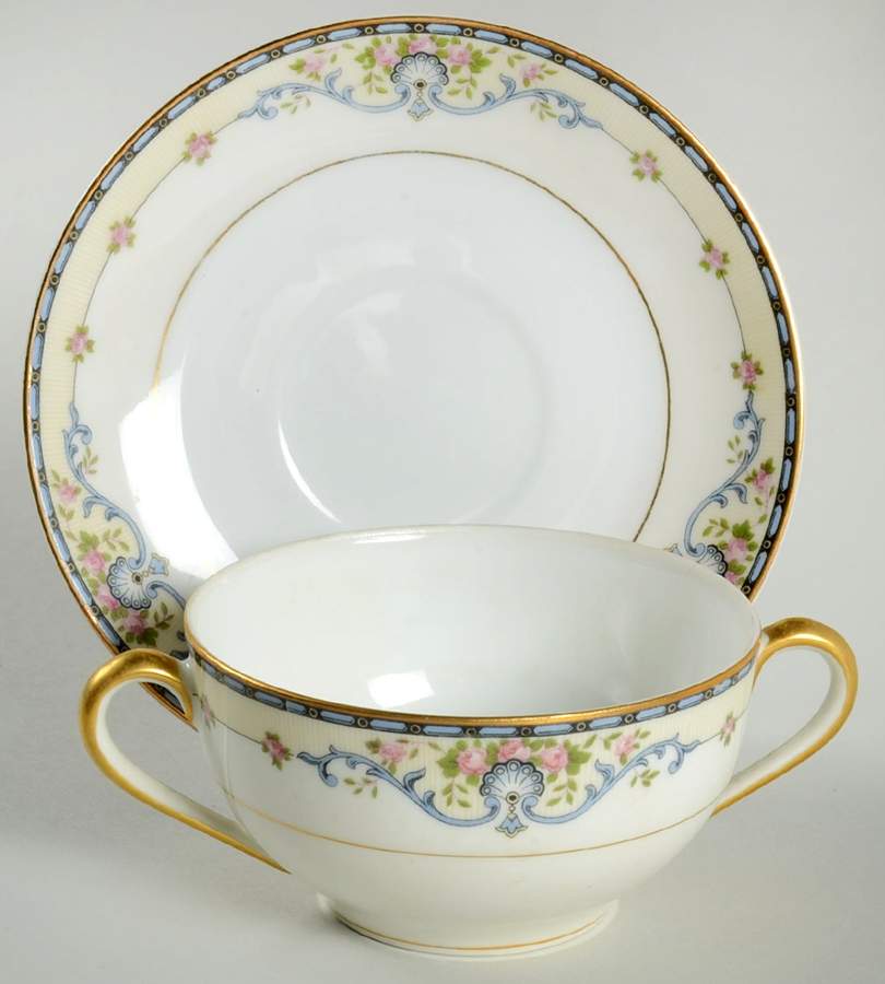 Wellesley Flat Bouillon Cup & Saucer by Noritake-1