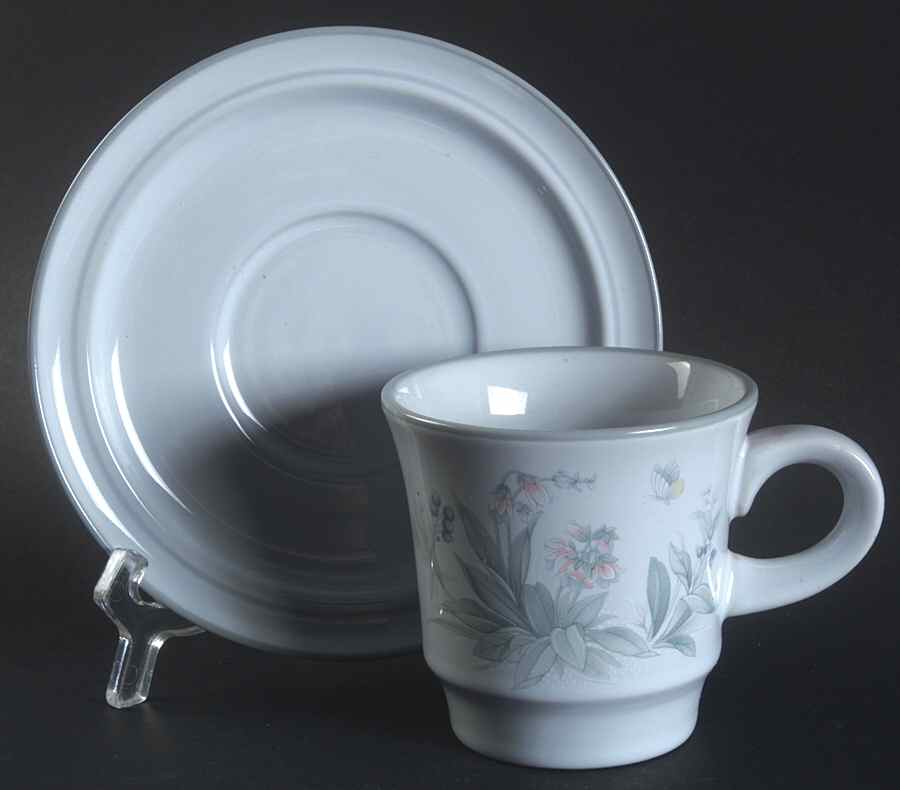 Welcome Spring Flat Cup & Saucer Set by Noritake-1